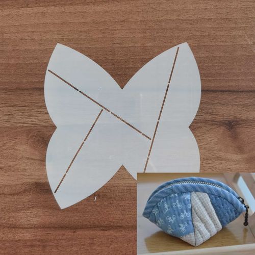 手工DIY描图工具拼布软模板 饺子包小鸟钥匙包球形包模板 三款