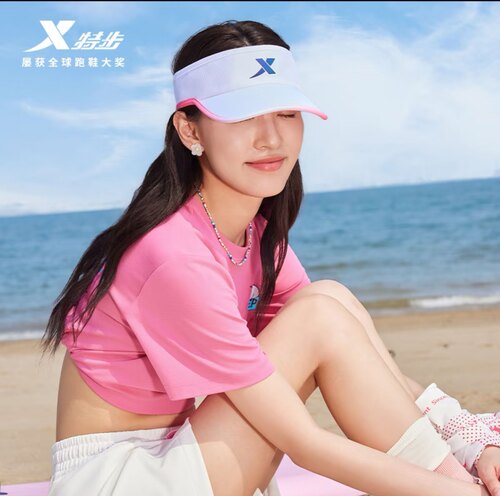 特步跑步帽子男女2024新款运动空顶帽透气吸汗健身跑步帽子正品