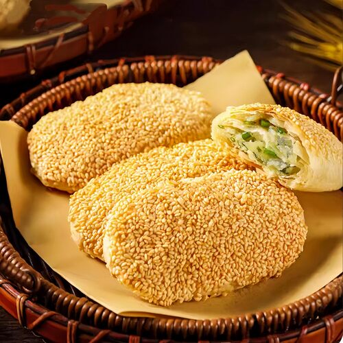糖师爷烧饼老上海蟹壳黄葱油 早餐半成品加热即食 无添加剂 240克