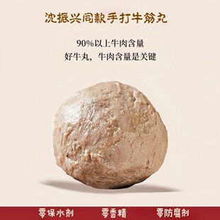潮汕手打牛筋丸牛肉丸250克 90%以上牛肉含量零保水剂 沈振兴同款