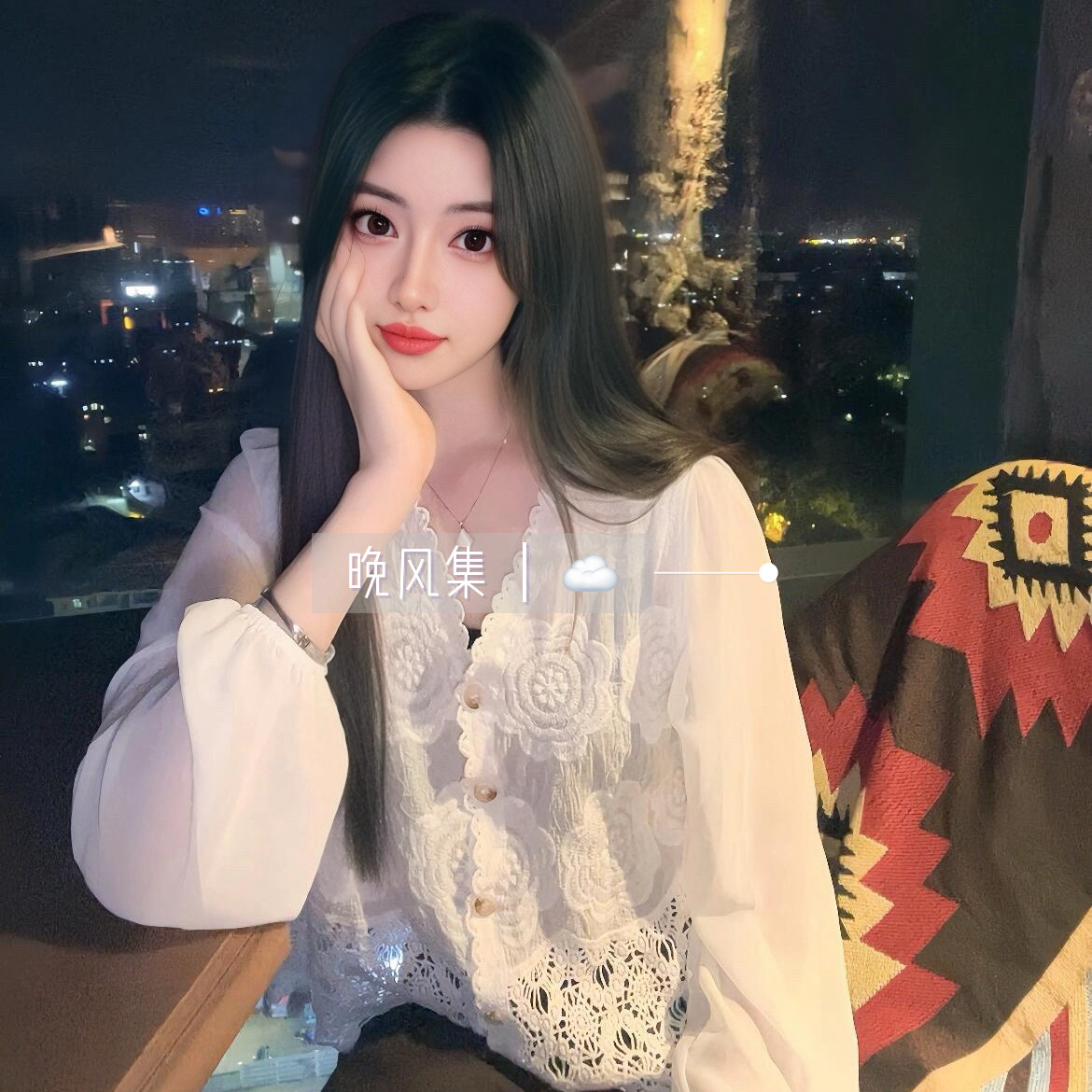 甜美气质V领水溶蕾丝雪纺袖镂空花朵小衫 春秋百搭短款外套防晒衫