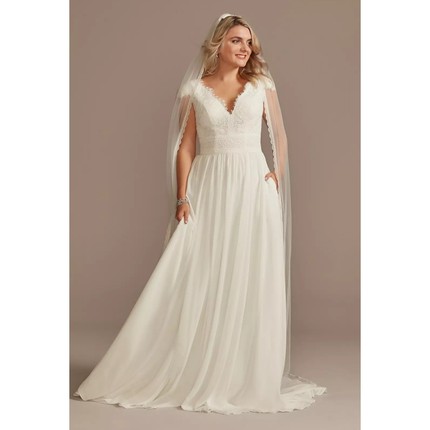 2025 02美国直邮专柜正品代购DB studio新娘结婚长裙白色V领婚纱