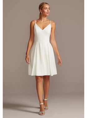 2025 02美国直邮专柜正品代购DB studio新娘结婚长裙白色V领礼服