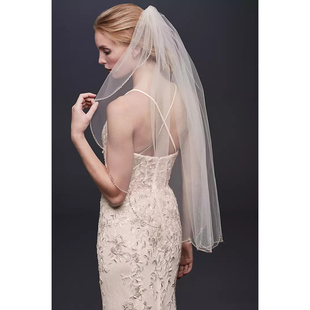 David Bridal新娘结婚中长头纱头巾薄纱 02美国专柜代购 2025