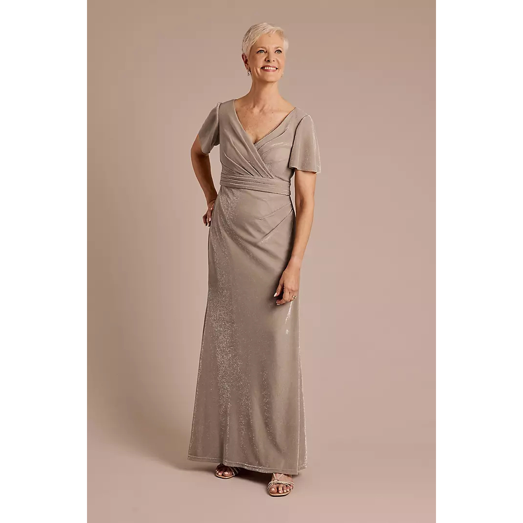 2025 02美国专柜正品代购直邮oleg新娘结婚晚礼服伴娘V领连衣裙