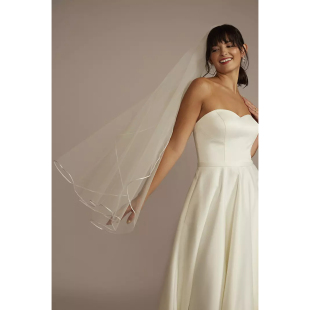 David Bridal新娘结婚齐腰头纱头巾薄纱 02美国专柜代购 2025