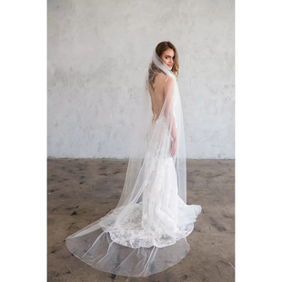 Brides新娘结婚大拖尾头纱头巾轻纱薄纱 代购 2025 02美国专柜正品