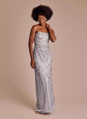 2025 02美国专柜正品代购galina新娘结婚晚礼服伴娘抹胸长连衣裙