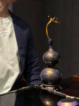 天然大漆葫芦中号葫芦摆件文玩礼品非遗手工犀皮漆器一物一图一拍