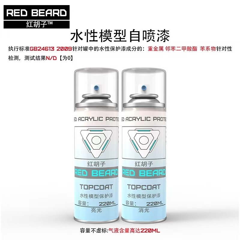 红胡子水性亮光老版本 模型高达手办高光保护漆亮光 黑胡子模玩