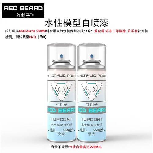 红胡子水性模型保护漆亮光消光