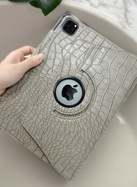 适用苹果新ipad保护套Pro13寸支架air6十代10.9带笔槽air5防弯9.7寸mini6旋转平板外壳10.2硬壳第九代16代11