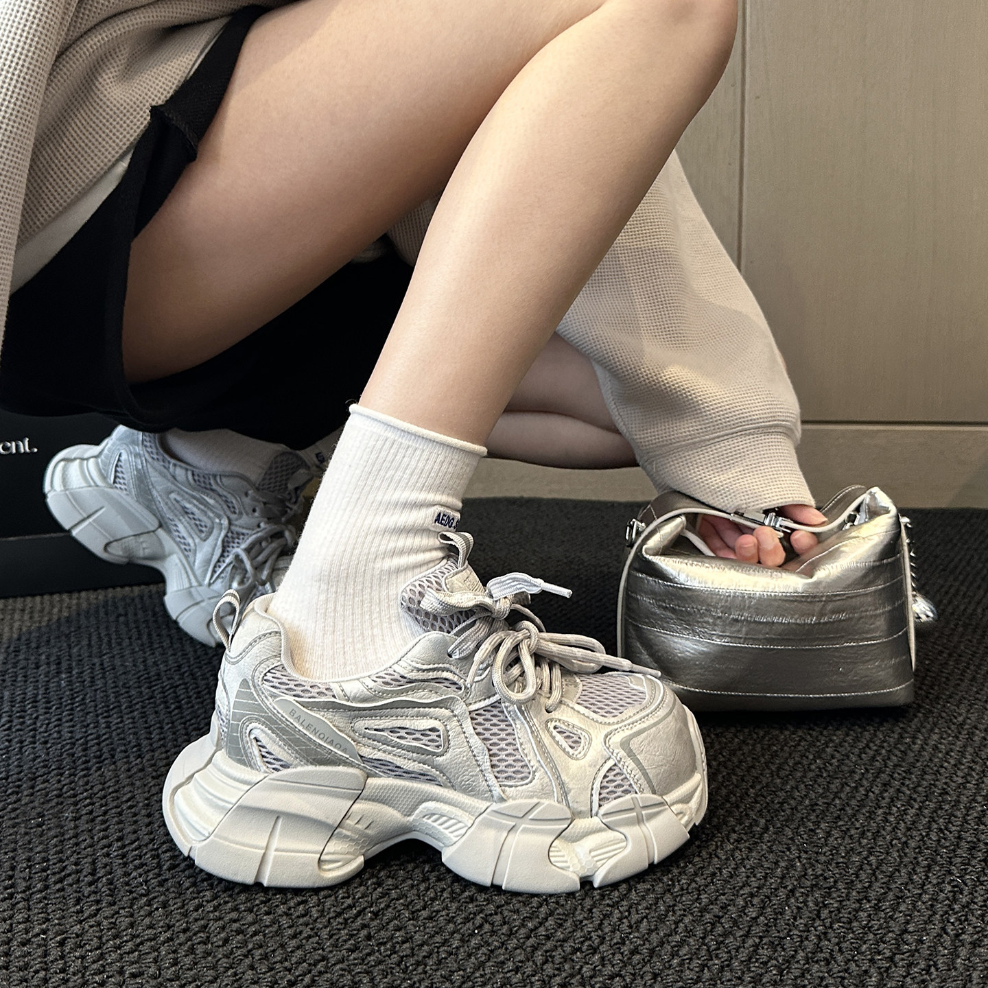 WSWS｜春季新款推荐时尚欧货ins潮厚底老爹鞋女鞋徒步休闲运动鞋,女鞋,老爹鞋,淘宝优惠券,粉丝福利购,淘宝优惠卷