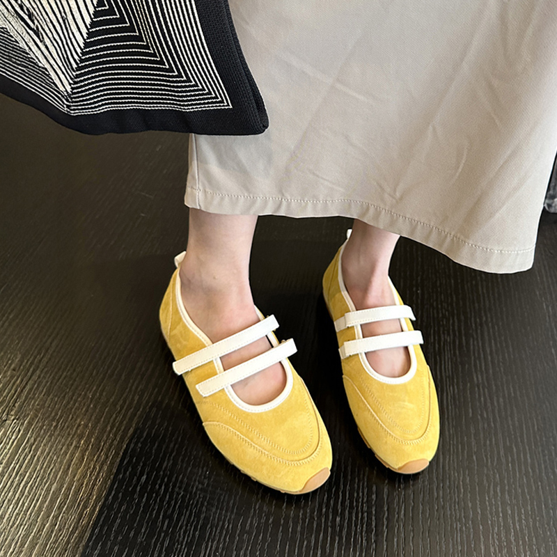 玛丽珍鞋圆头时尚一脚蹬平底单鞋