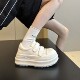 板鞋 姐妹们闭眼冲 小白鞋 女鞋 秋冬季 加绒日系甜酷大头增高厚底鞋