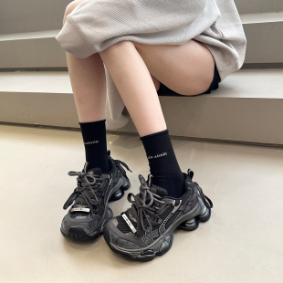 运动鞋 这家店真香 女鞋 减震厚底巴黎老爹鞋 欧货小众绑带配阔腿裤