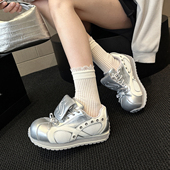 2026新款 阿甘鞋 女鞋 WSWS｜日系甜酷可爱银色大头丑萌鞋 休闲德训鞋