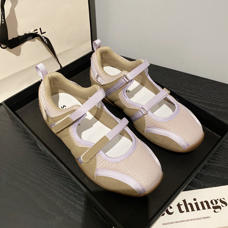 推荐双条绑带平底运动休闲单鞋女2025春夏新款镂空网面玛丽珍鞋,女鞋,时尚休闲鞋,淘宝优惠券,粉丝福利购,淘宝优惠卷
