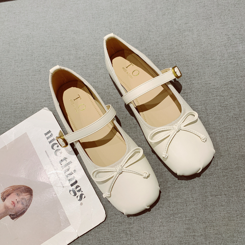法式芭蕾平底单鞋玛丽珍鞋