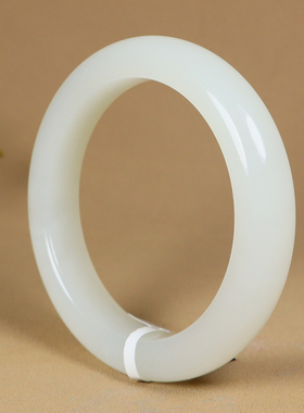 东合珠宝天然和田玉晴白荔枝肉手镯显白温柔女款国检证书支持复检