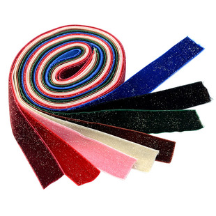 25mm星点葱天鹅绒带手工diy毛绒玩具头饰蝴蝶结织带服装辅料彩葱