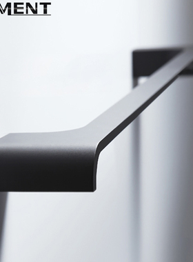 毛巾架304不锈钢 浴室黑色毛巾杆单杆stainless steel towel bar