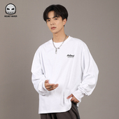 套头卫衣T恤宽松圆领纯棉休闲情侣装 长袖 基础款 HELMET头盔哥新品