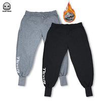 HELMET头盔哥新款卫裤男潮款秋冬加绒运动宽松收口束脚长裤保暖