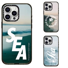 送钢化膜casetify新款创意风景SEA系列城市创意适用苹果14手机壳iphone15pro max新款防摔14pro保护套卡通13