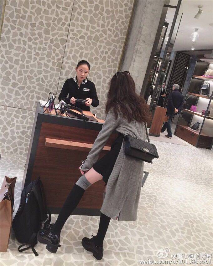 网红拼色高弹螺纹显瘦过膝袜子