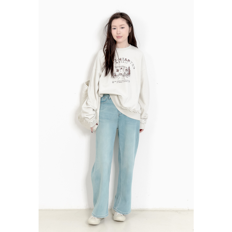 阔腿长裤棉2024春牛仔裤