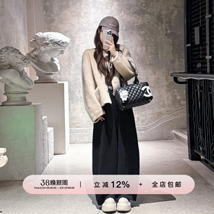 YIKOwow 巴巴露亚 1OO羊毛皮毛一体拉贡风格皮草女直毛拉绒短外套