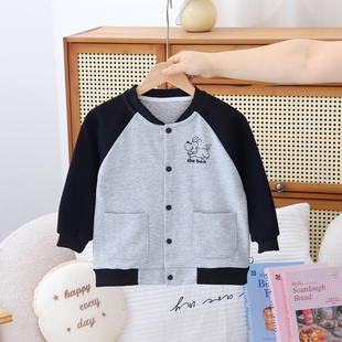 男童外套春秋款2025新款潮棒儿童棒球服男孩宝宝春季外套春装上衣