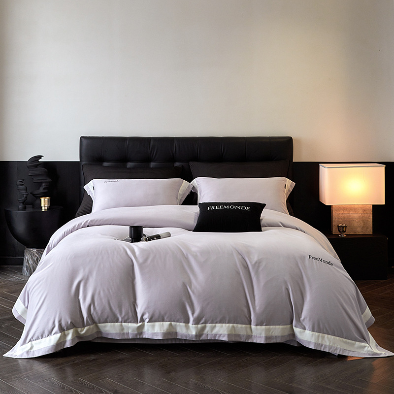 秋冬天丝棉磨毛丨意式极简80支莱赛尔棉保暖四件套碳素起绒超柔软