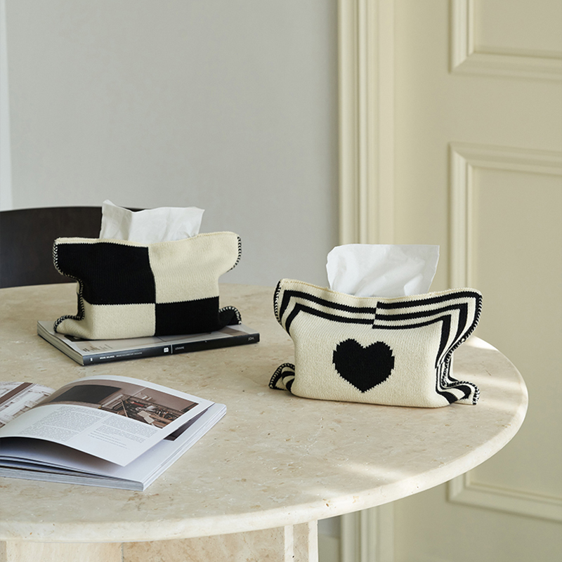 北欧心形纸巾套客厅餐桌抽纸盒