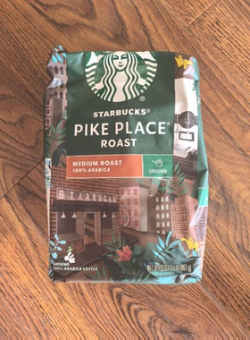 现货 美国Starbucks星巴克中度PIKE市场黑咖啡粉907g纯咖啡粉26.4