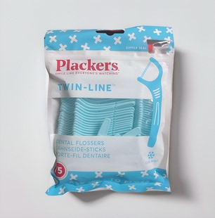 现货速发 美国Plackers薄荷味双线口腔清洁牙线棒600支送牙线盒