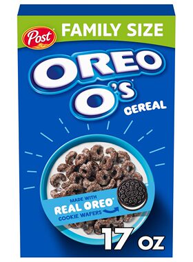 美国正品 POST OREO 宝氏 奥利奥营养麦圈谷物早餐零食麦片482g