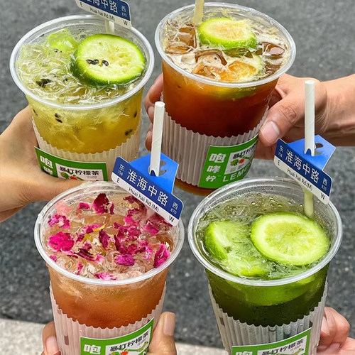 恒秀高透加厚绿豆汤柠檬茶杯子