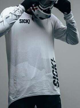 23越野摩托车耐力赛SICK速干山地车速降服防晒透气DH长袖骑行服男