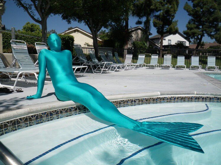 丝袜美姬 全包美人鱼尾巴涂胶紧身衣精品纯色薄款超值推荐亮片