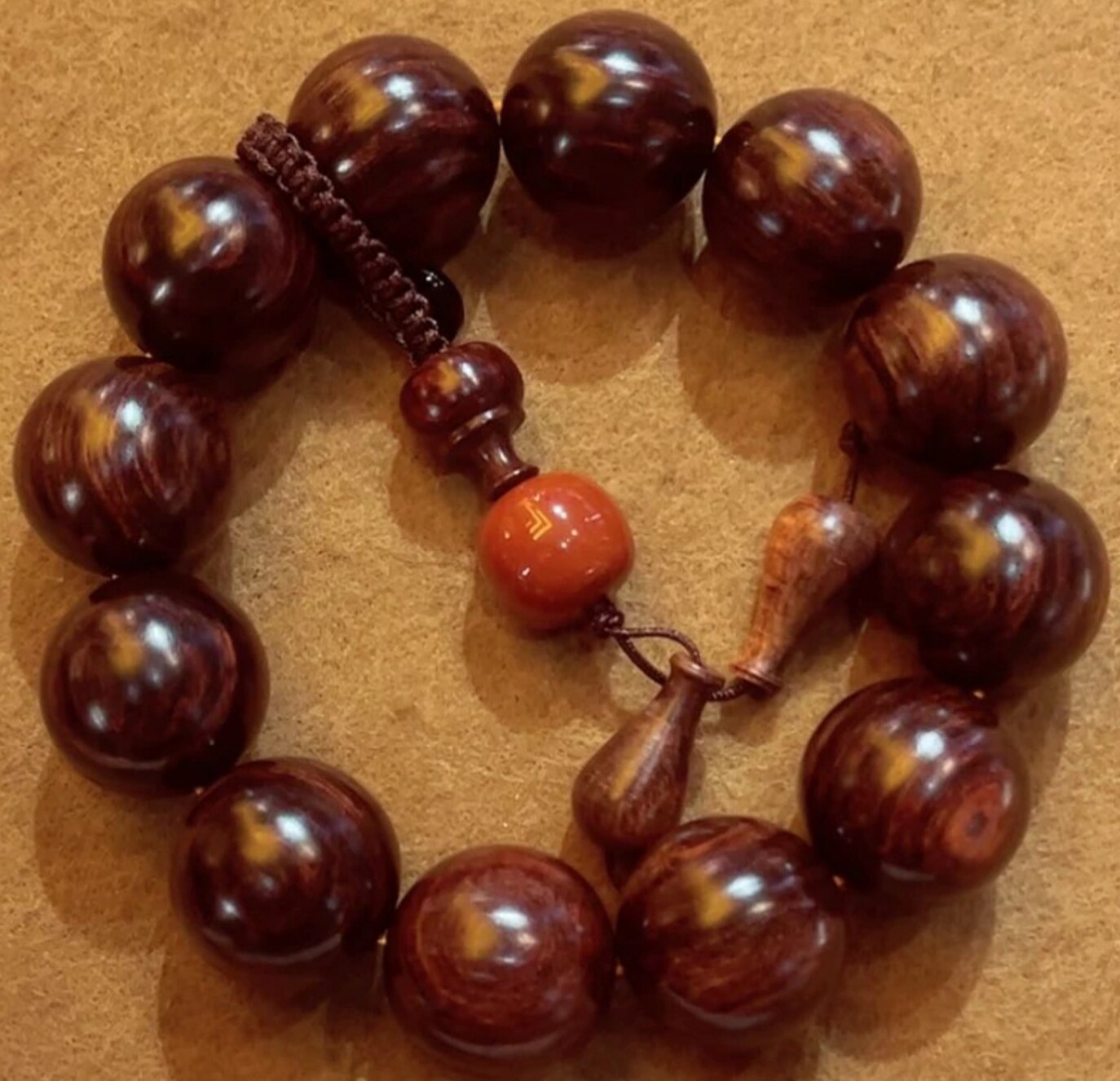 海南黄花梨紫油梨高油高密无漆无蜡降香黄檀手串/手链2.0mm