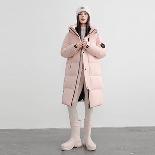 【男女款】雪中飞25冬季新款中长款过膝加厚工装连帽极寒羽绒服