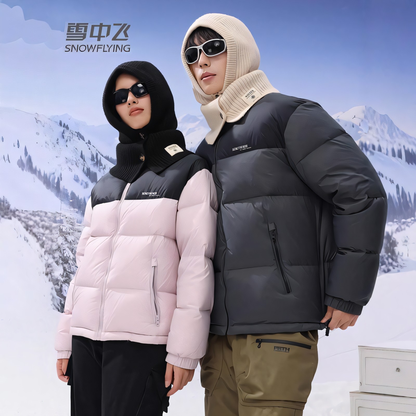 雪中飞2025冬季新款男女款短款户外休闲百搭撞色拼接保暖羽绒服,女装/女士精品,羽绒服,淘宝优惠券,粉丝福利购,淘宝优惠卷