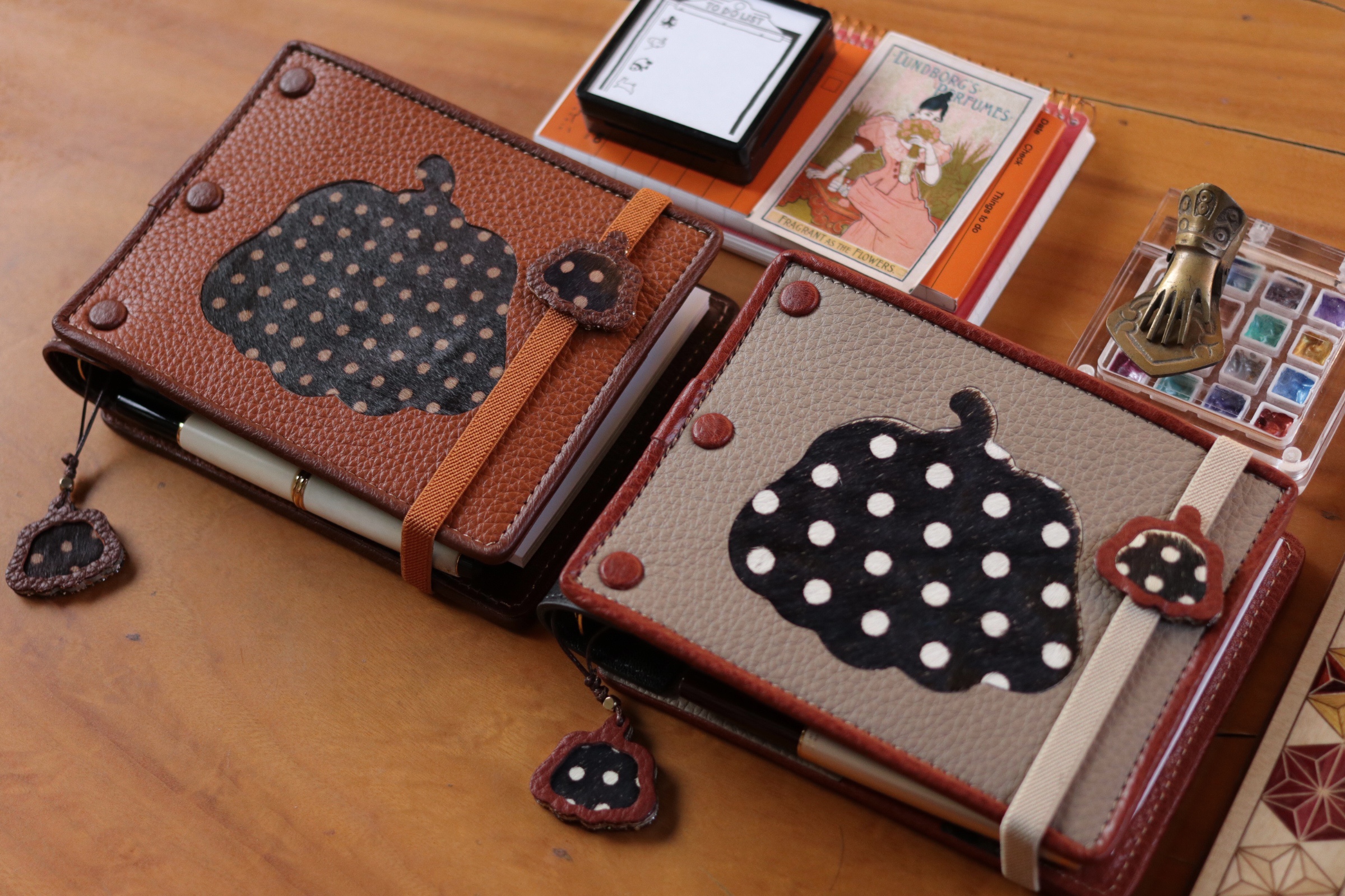 南瓜横版牛皮记事本a6水彩本礼墨