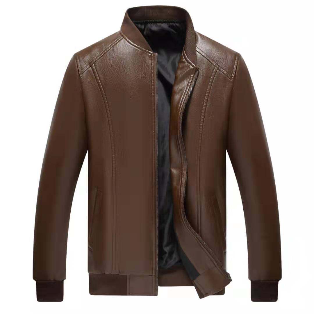2019春款水洗机车立领休闲外套男士pu皮衣夹克立领商务男皮衣男装|msdalam kategori Pakaian Lelaki, pakaian kulit - dari Buy2taobao.com untuk memberikan perkhidmatan ejen Taobao profesional membeli