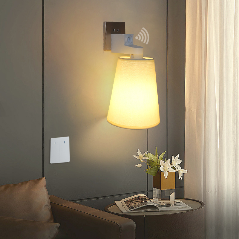 随意贴遥控插座式插电免布线免打孔阅读简约客厅卧室超亮创意壁灯