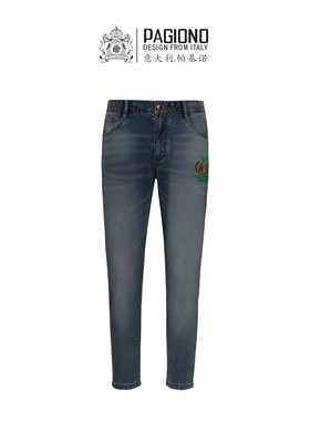 【冰藻泥】帕基诺2025夏季新款男士时尚休闲牛仔裤160129