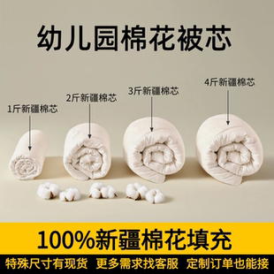 幼儿园被芯儿童冬季 加厚被子定做婴儿棉花被内胆纯棉a类午睡四季