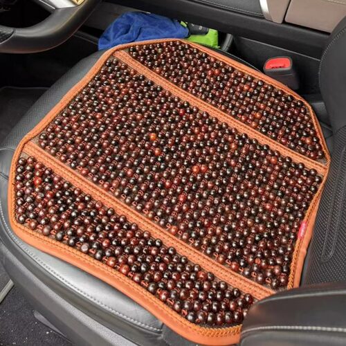 大红酸枝木珠汽车坐垫四季通用